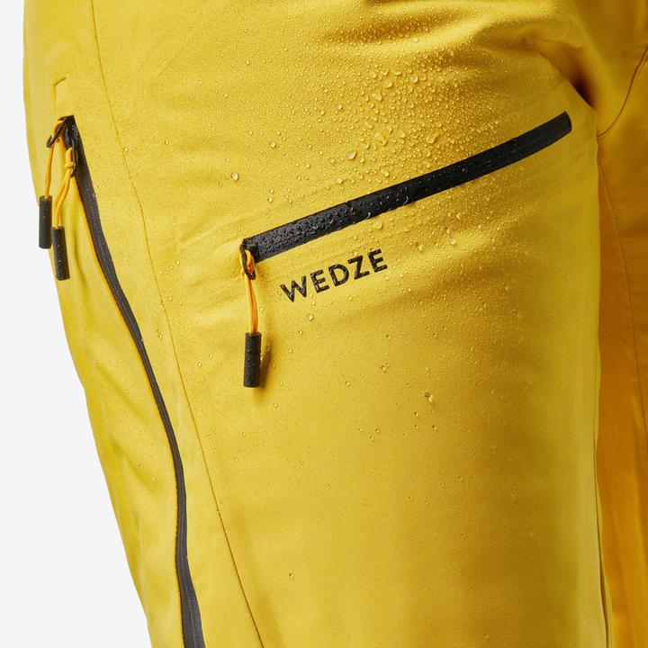 Actual product image Wedze Men's warm and breathable ski trousers - FR500 yellow (XXL)
