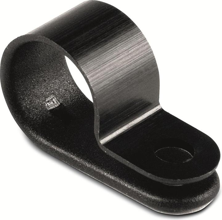 Actual product image HellermannTyton Black Nylon P-clip, 12.5mm Bundle Dia