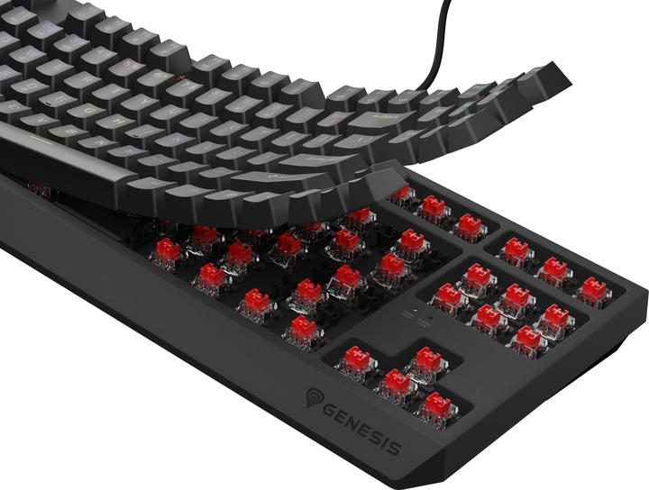 Produktbild Genesis Thor 230 TKL czarna RGB Outemu Red (US, Kabelgebunden)