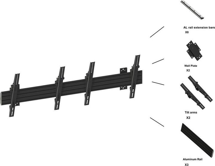 Produktbild Multibrackets Pro MBW2U (Wand, 12 kg, 40" - 65")