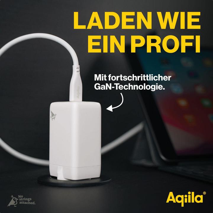 Productafbeelding Aqiila Chargebird W3 - GaN Muurlader, 65W PD - Wit (65 W, 3 ports)