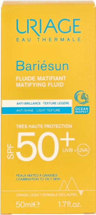 Productafbeelding Uriage Bariésun Matte Fluïde SPF50 (Zonnecrème gezicht, SPF 50, 50 ml, 74 g)