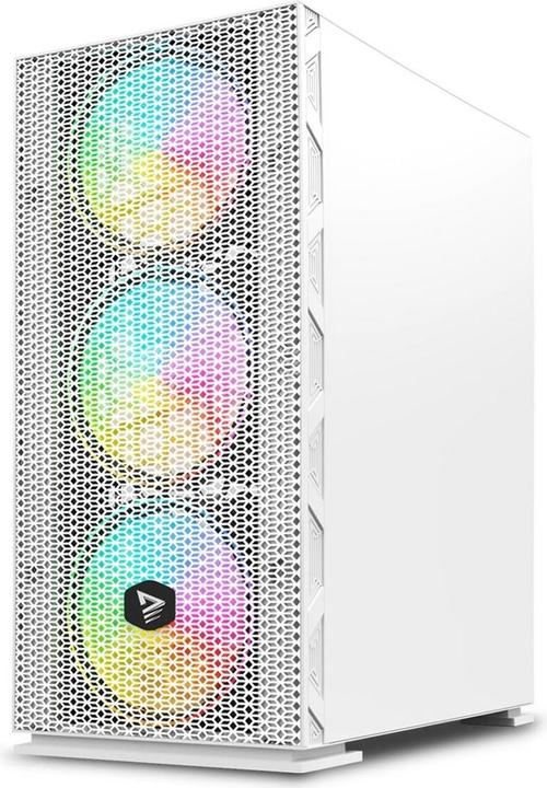 Produktbild Savio Obudowa komputerowa ARGB Mesh/Glass, Raptor X1 Biała (ITX, mATX, ATX)
