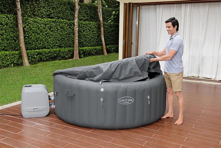 Actual product image Bestway LAY-Z-SPA Santorini Energieeffizienter s marter aufblasbarer Whirlpool 5–7 Pers. (7 Persons)