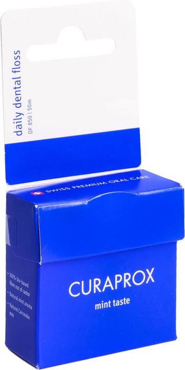 Produktbild Curaprox DF 850 Zahnseide mit Curen Mikrofaser Minzgeschmack 50m (50 m)