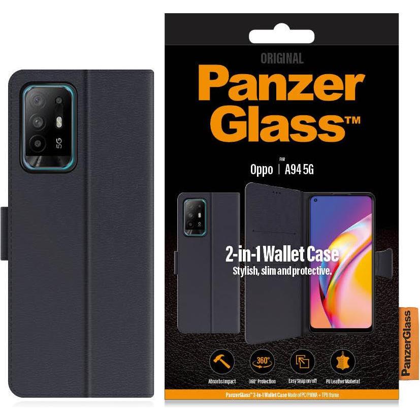 PanzerGlass Flip cover (Oppo A94 5G), Smartphone Hülle, Schwarz