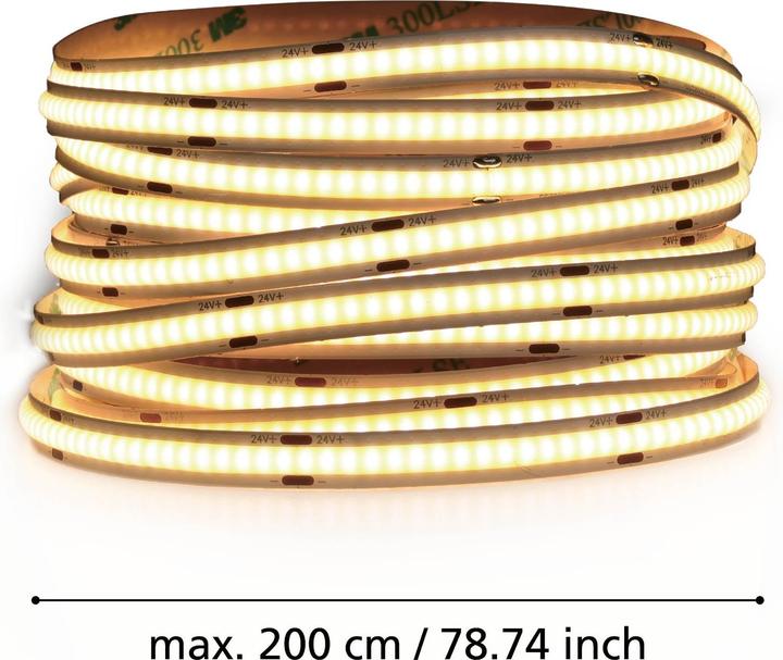 Image du produit EGLO 900574 COB STRIPE LED Bande LED 16W blanc chaud (Blanc, Blanc chaud, 200 cm, Intérieur)