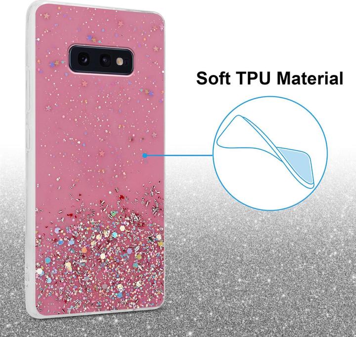 Actual product image Cadorabo TPU cover sparkling glitter (Samsung Galaxy S10e)