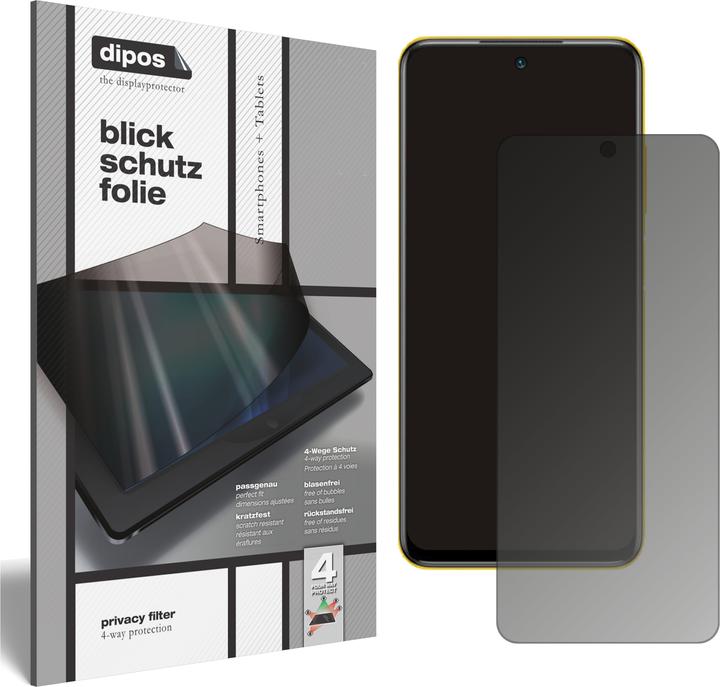 Dipos Blickschutzfolie 4-Way Privacy (1 Stück, Xiaomi Poco M3 Pro)