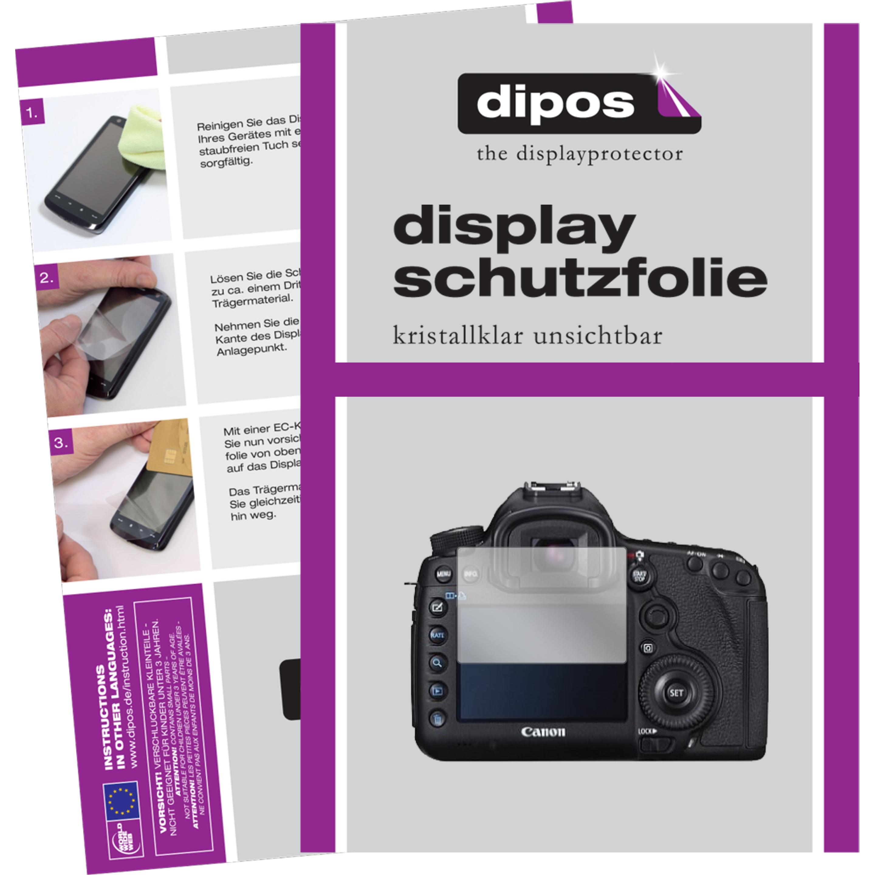 Dipos Displayschutzfolie Crystalclear (Displayschutz, Canon EOS 5D Mark III), Kameraschutz, Transparent