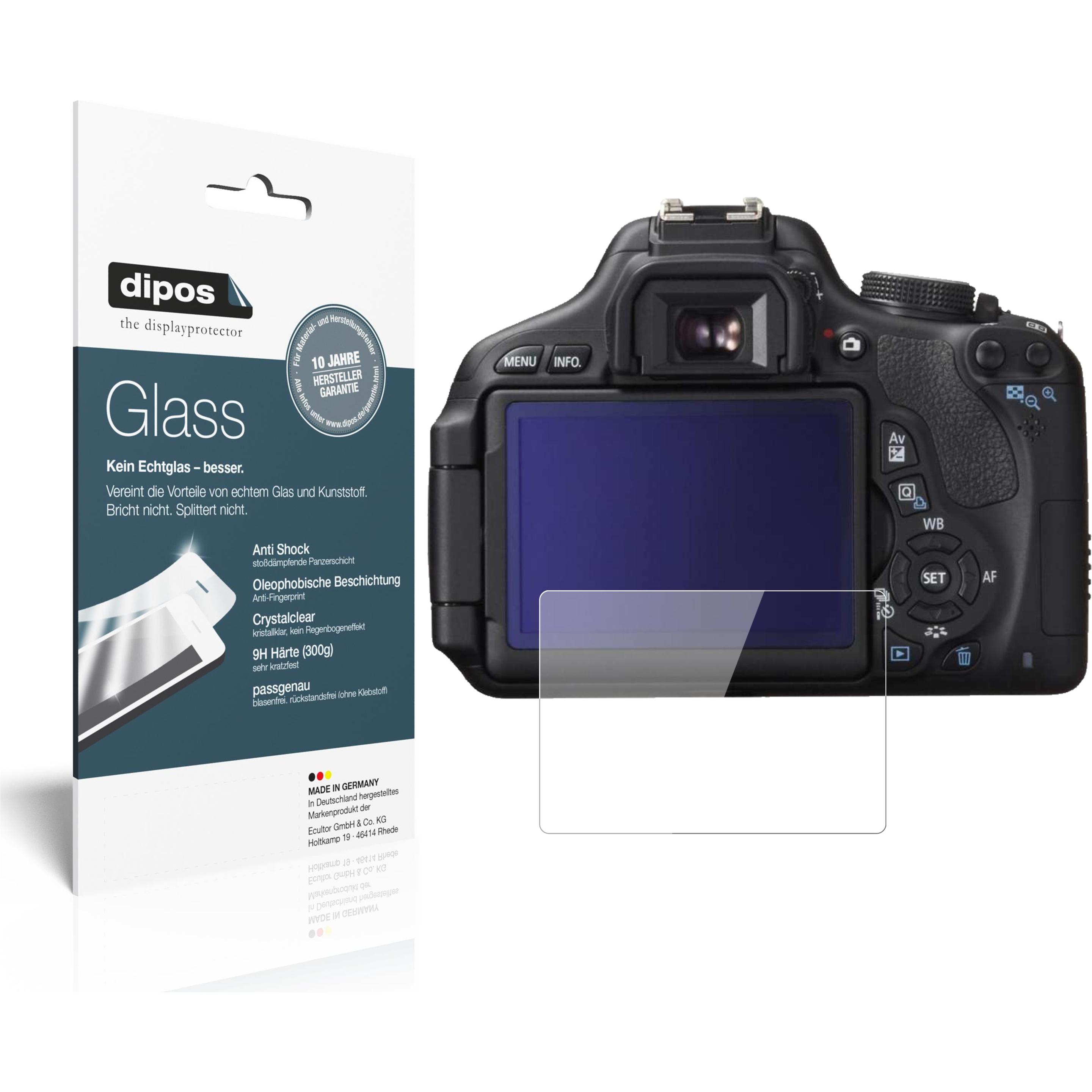 Dipos Displayschutz Anti-Shock (Displayschutz, EOS 750D), Kameraschutz, Transparent