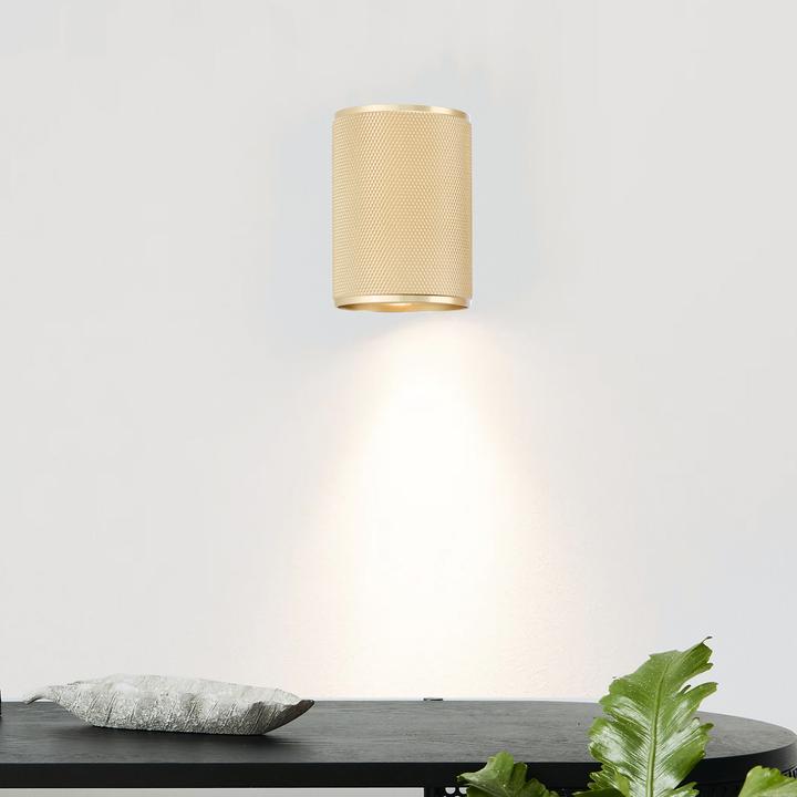 Actual product image Brilliant Marty LED wall light 1flg sand black/matt gold (345 lm, GU10)