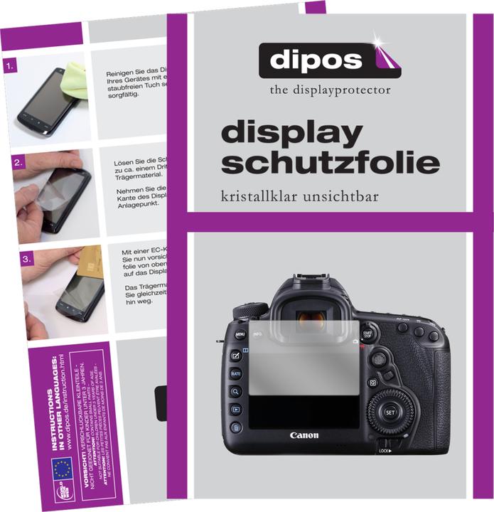 Dipos Displayschutzfolie Crystalclear (Displayschutz, Canon EOS 5D Mark IV)