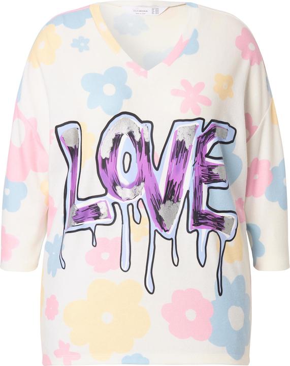 Image du produit Miamoda Pullover, oversized, Blumen, glänzendes Statement (54)