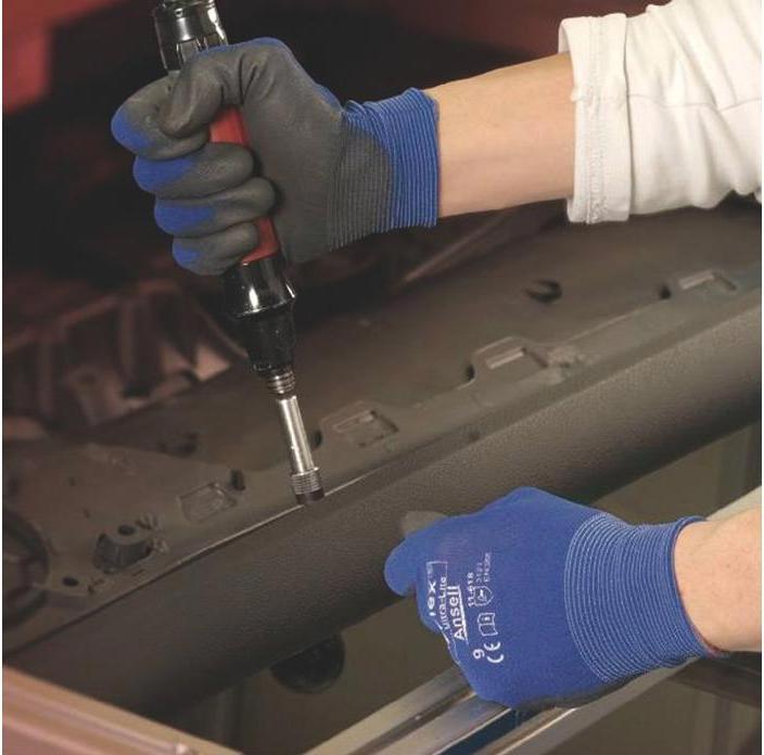 Produktbild Ansell Handschuhe HyFlex® 11-618 Grösse 11 blau/schwarz EN 388 PSA-Kategorie II (11)