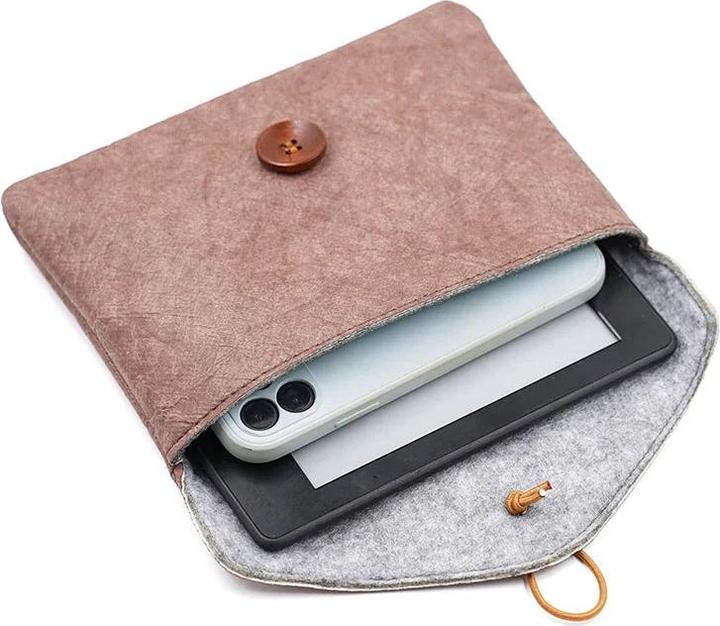 Produktbild Only-Bags.Store Vintage Umschlag Stil Hülse Beutel Abdeckung, Papier E-Book Tasche Fall, 6 Zoll, rosa