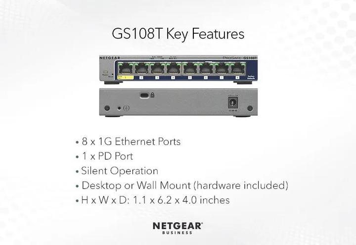 Produktbild Netgear GS108T-300PES (8 Ports)