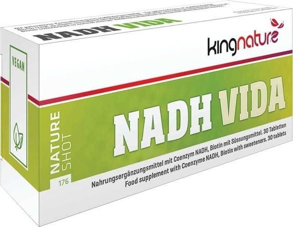 Actual product image Kingnature NADH Vida tablet 20 mg (30 Piece, Pills, 21 g)