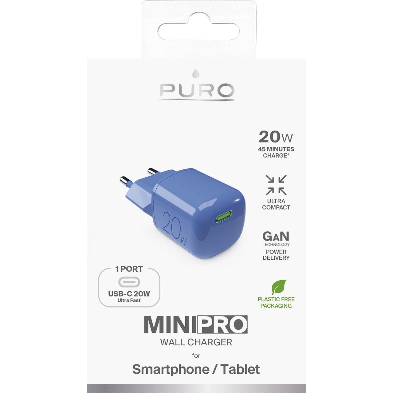 Thumbnail - Puro Ladegerät (20 W), USB Ladegerät, Blau