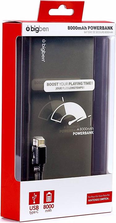 Image du produit Bigben Powerbank 8000 mAh (NSW) (8000 mAh, 29.60 Wh)