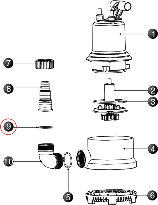 Actual product image SunSun Spare Part: CLP-16000 MaxEco Pond Pump O-Ring 3
