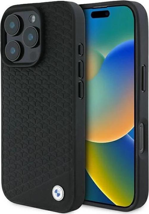 Immagine prodotto BMW BMHMP16X23RDDK Custodia rigida per iPhone 16Pro Max 6,9" in pelle con diamante e logo in metallo (Apple iPhone 16 Pro Max)