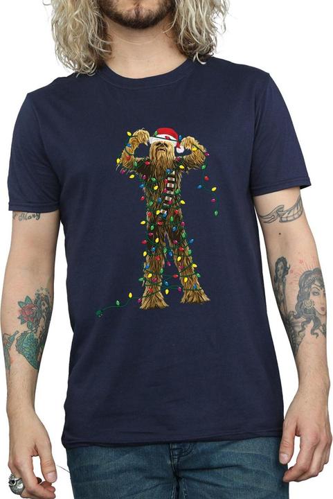 Produktbild Star Wars Chewbacca Christmas Lights TShirt (3XL)
