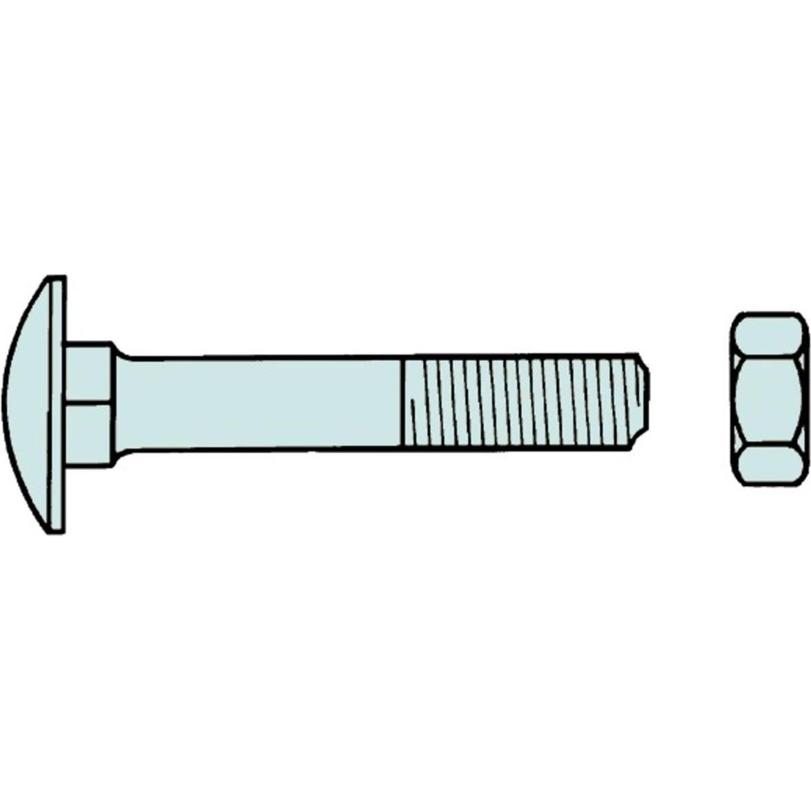 Werkstarck, Schrauben, Flachrundschrauben DIN 603 (25 Schrauben pro Stück)