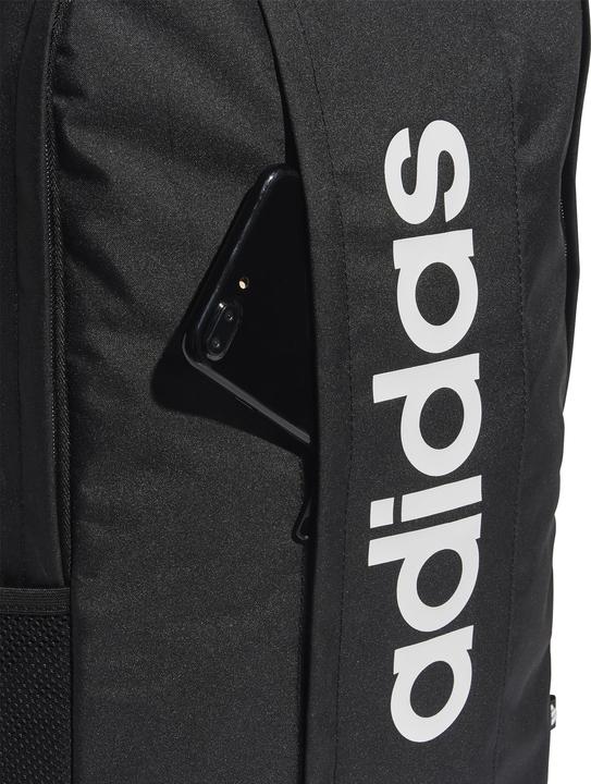 Actual product image adidas LINEAR BACKPACK, unisex backpack, black/black/white, 18.56 L - JD9556 (18.56 l)