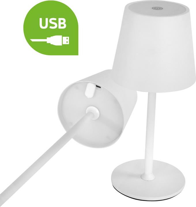 Actual product image Idena LED table lamp battery white 37cm dimmable indoor and outdoor