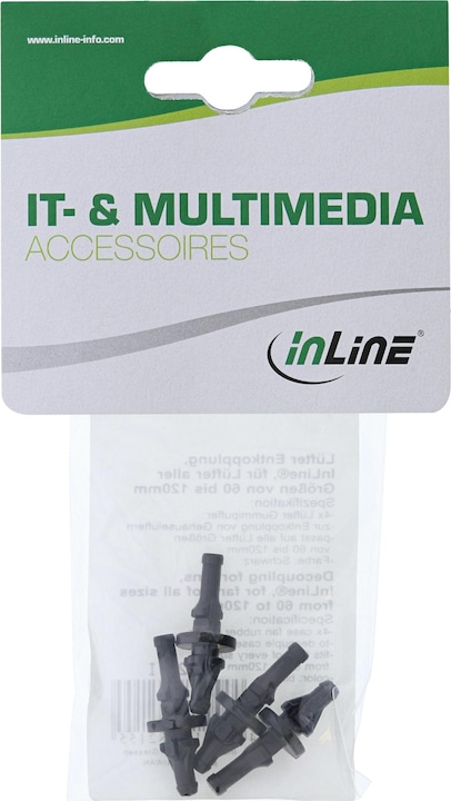 Produktbild InLine Lüfter Entkopplung, für Lüfter aller Grössen von 60 bis 120mm