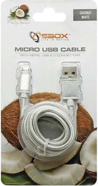 Actual product image Sbox USB->Micro USB M/M 1.5m USB-10315W white (1.50 m, USB 2.0)