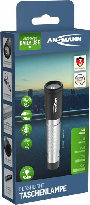 Actual product image Ansmann LED torch 50B battery-operated/incl. 1x Micro AAA (8.50 cm, 55 lm)