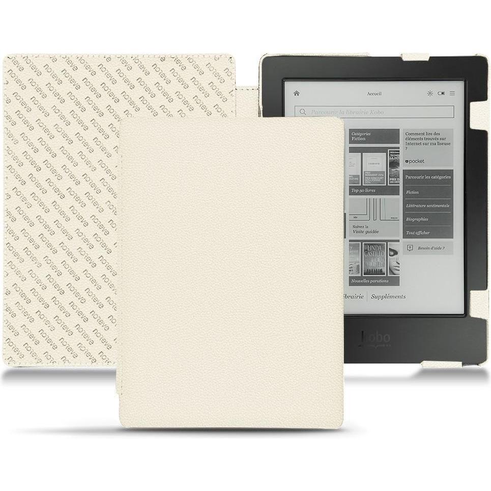 Noreve Lederschutzhülle horizontal (Aura H2O), Tablet Hülle, Weiss