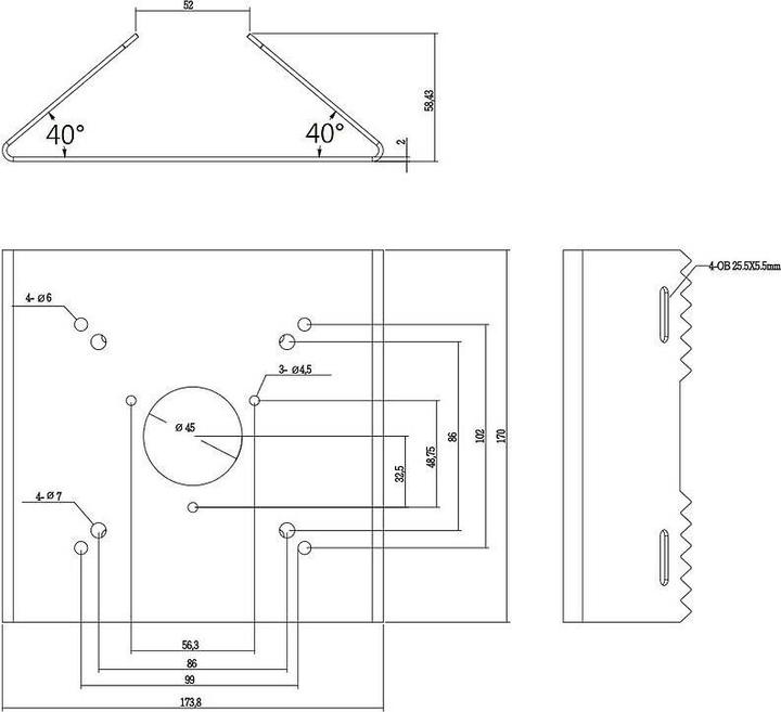 Image du produit Vivotek AM-312 Mastadapter für Kamera AM-312 V04 60mm