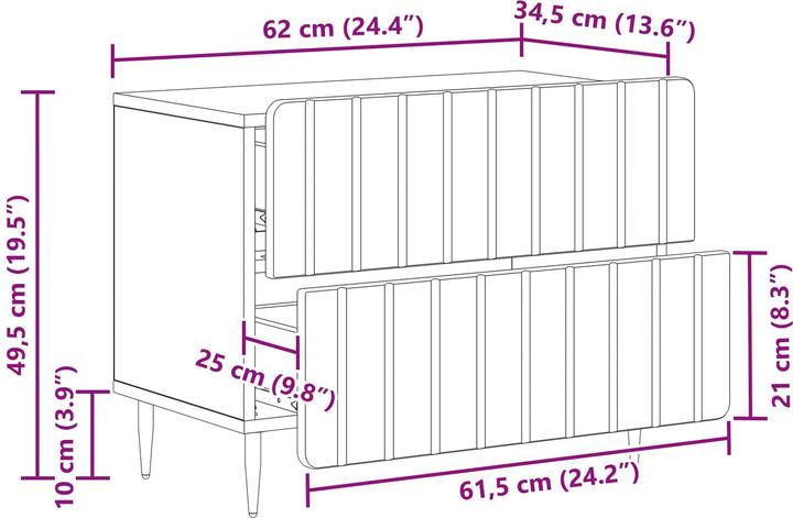 Immagine prodotto vidaXL Nachttisch (34.50 x 34.50 x 49.50 cm)