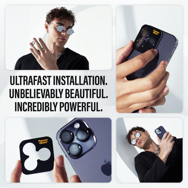 Actual product image PanzerGlass Hoops Transparent Lens Protector iPhone '24 6.1"/ 6.7" (1 pcs., Apple iPhone 16, Apple iPhone 16 Plus)