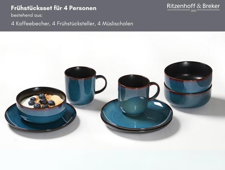 Actual product image Ritzenhoff & Breker Breakfast service 12 pcs. blue (12 pcs.)