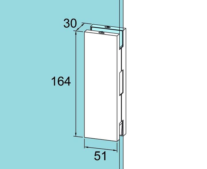 Produktbild Dormakaba Gegenkasten GK 50 für Ganzglasanlagen Universal (1 Stk.)