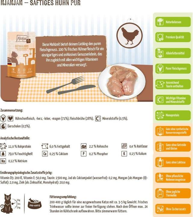 Produktbild Mjamjam Katzen-Nassfutter (Adult, 1 Stk., 125 g)