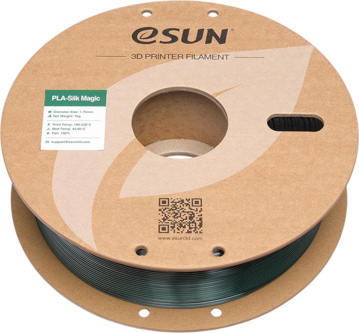 Productafbeelding eSUN EPLA-SILK MAGIC 1,75mm BLACK GREEN 1kg (PLA, 1.75 mm, 1000 g, Veelkleurig)