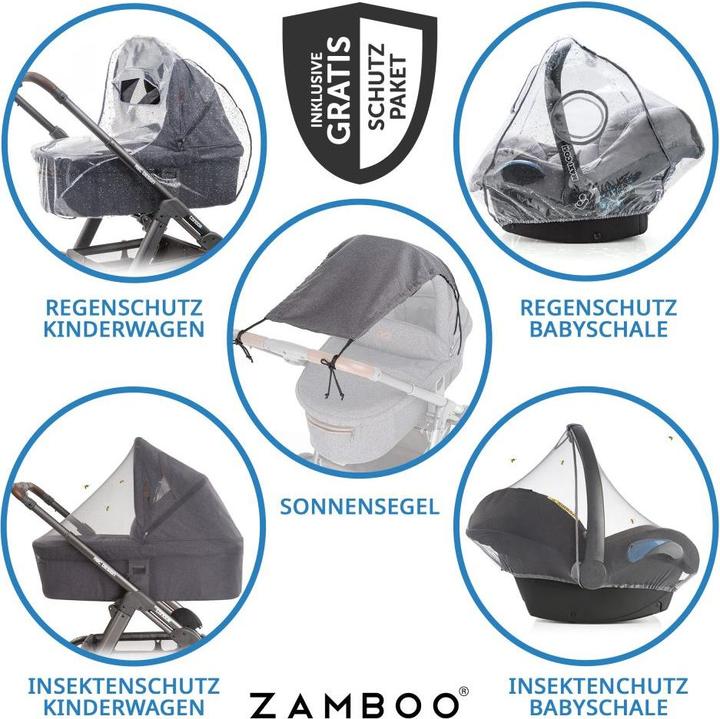 Produktbild ABC Design Kinderwagen 3 in 1 3in1 Kinderwagen-Set Salsa 4 Air - inkl. Babywanne