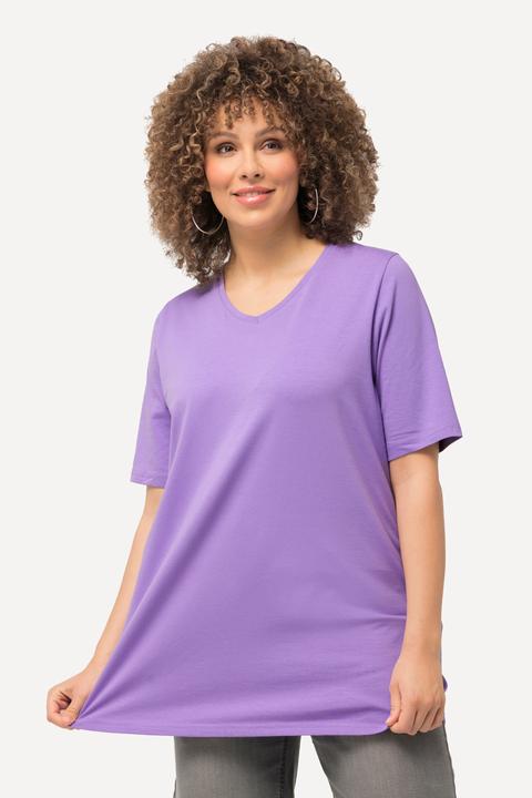 Produktbild Ulla Popken T-Shirt, A-Linie, V-Ausschnitt, Halbarm (58)
