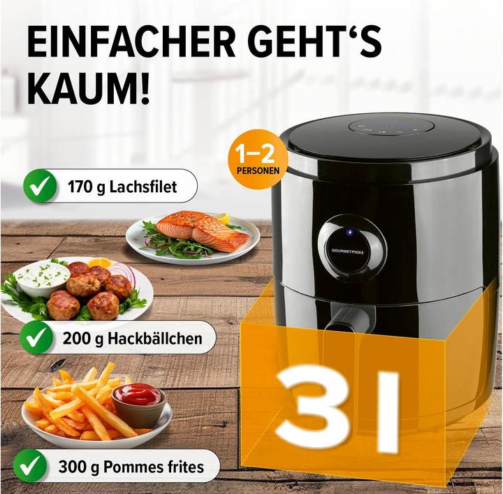 Produktbild Gourmetmaxx Heissluft-Fritteuse Digital