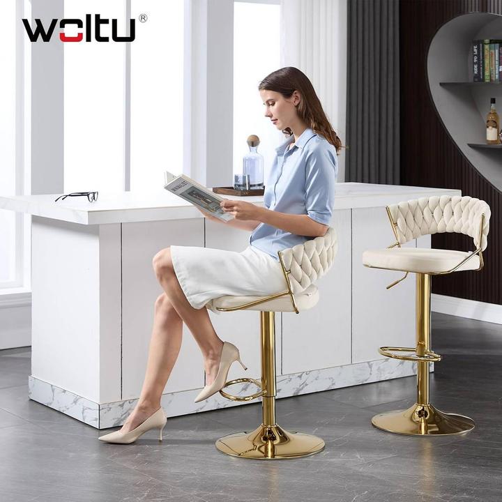 Produktbild Woltu 2x Barhocker höhenverstellbar