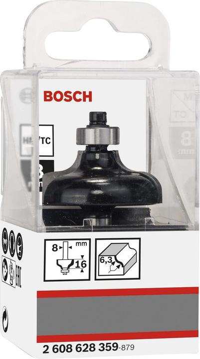 Produktbild Bosch Professional Zubehör Kantenformfräser G, 8 mm, R1 6,35 mm, D 38 mm, L 15,7 mm, G 57 mm