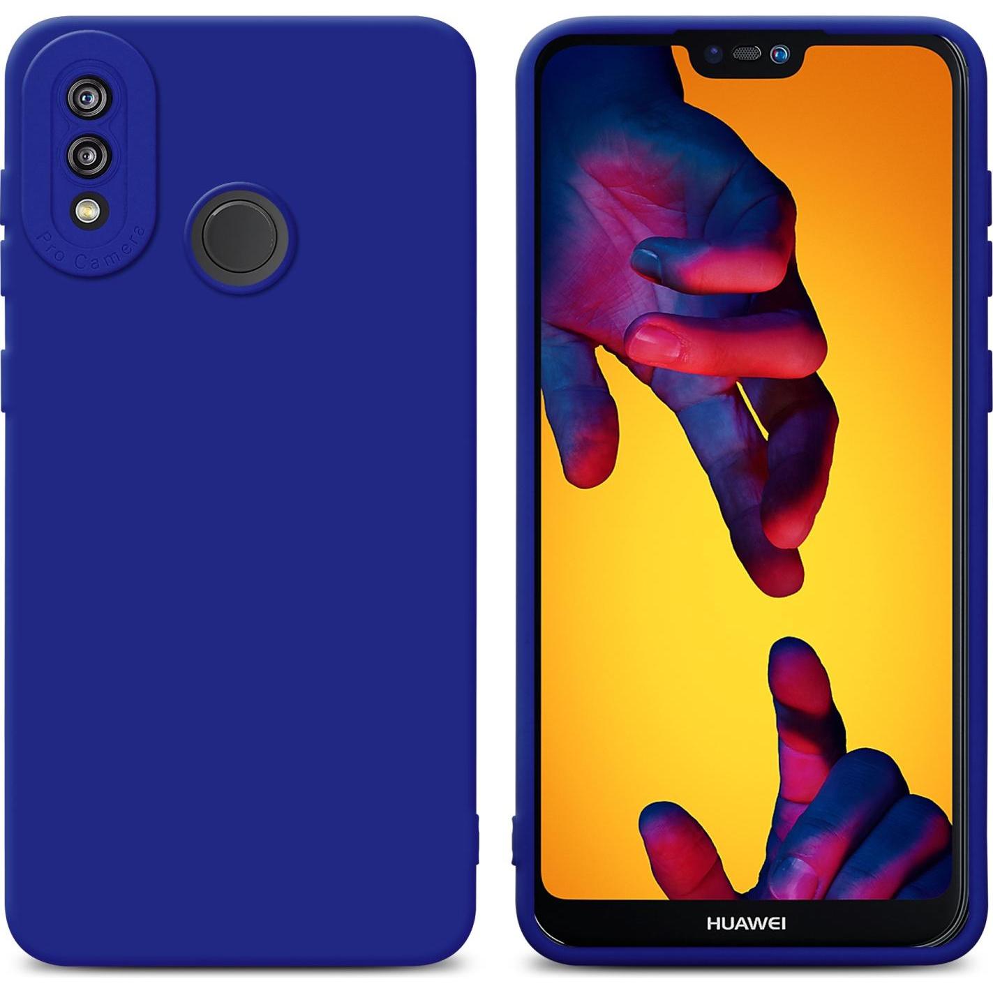 Cadorabo Hülle für Huawei P20 LITE 2018 / NOVA 3E im TPU Fluid LM162 Style (Huawei Nova 3E), Smartphone Hülle, Blau