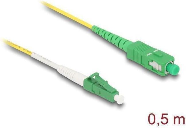 Image du produit Delock 83234 - Câble fibre optique LC-APC vers SC-APC Simplex monomode OS2 0.5 m (0.50 m)