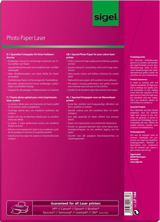 Produktbild Sigel Laser (200 g/m², A4, 100 Stk.)