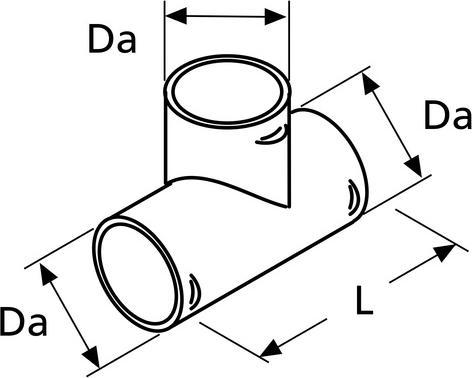 Webasto Pièce en T D60 90 degrés